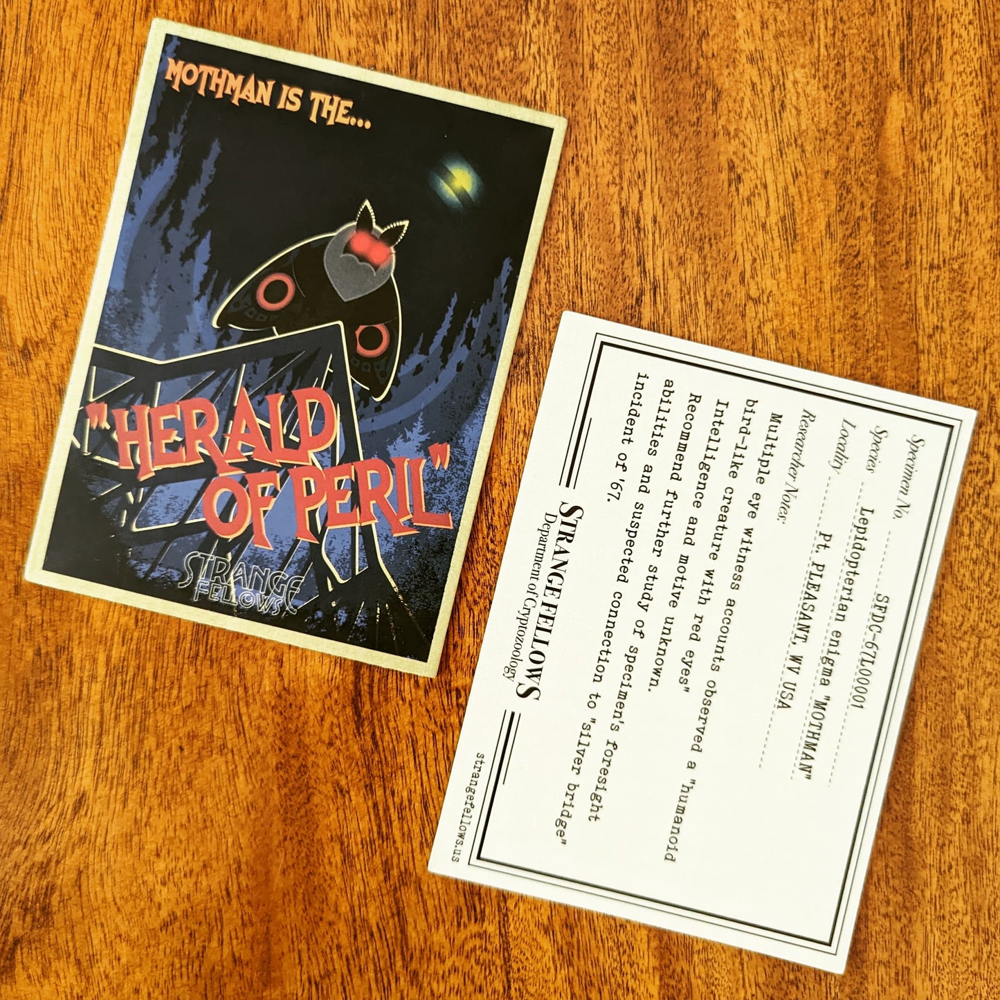 Mothman cryptid plushie from classic American folklore and cryptozoology