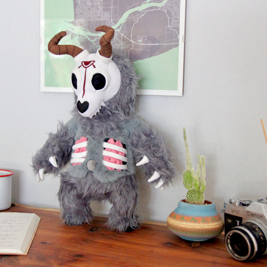 Wendigo cryptid plushie from classic American folklore and cryptozoology