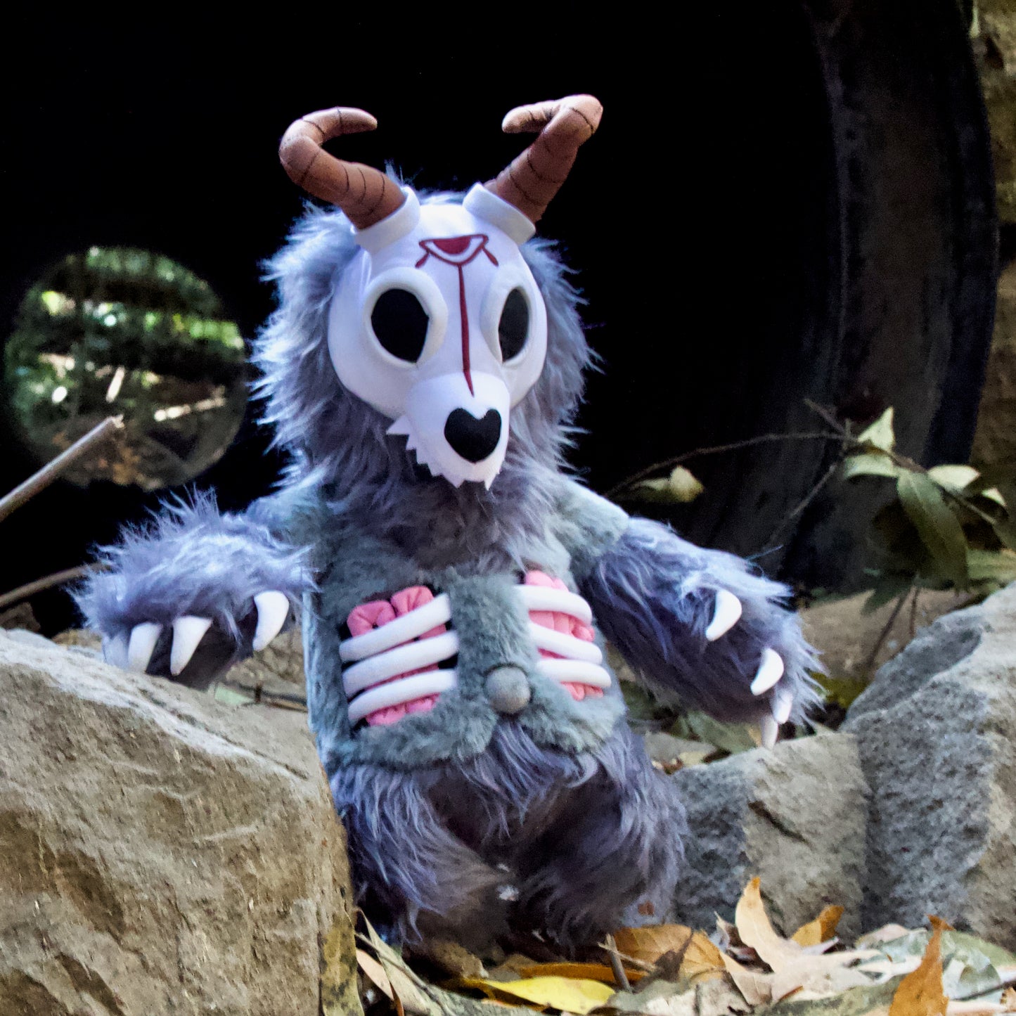 Wendigo cryptid plushie from classic American folklore and cryptozoology