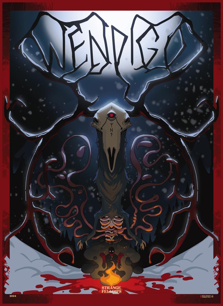 Artist Series: "Wendigo" Cryptid Poster by Ryan Pallett