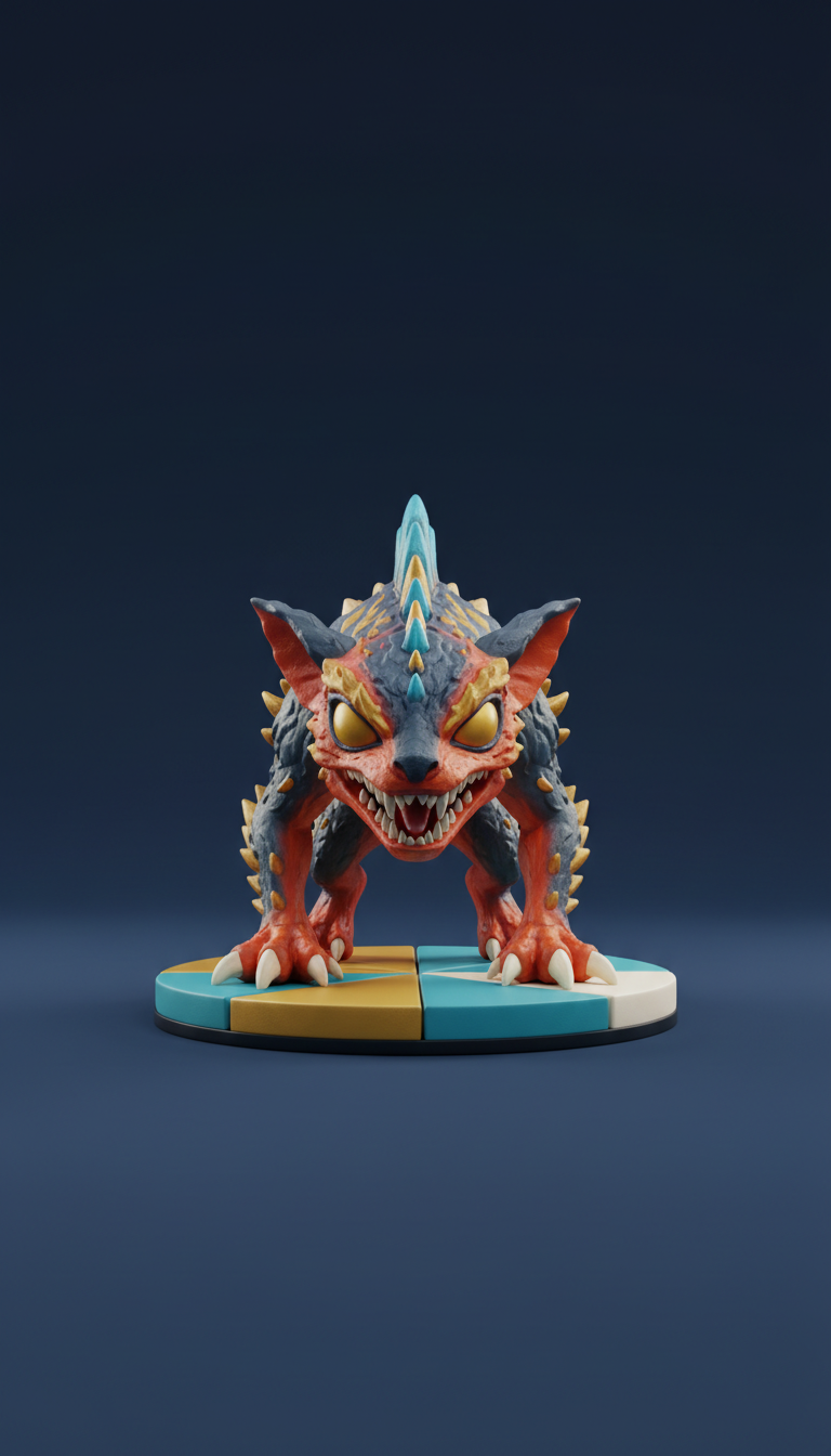 Chupacabra Resin Collectible With Fanged Snarl