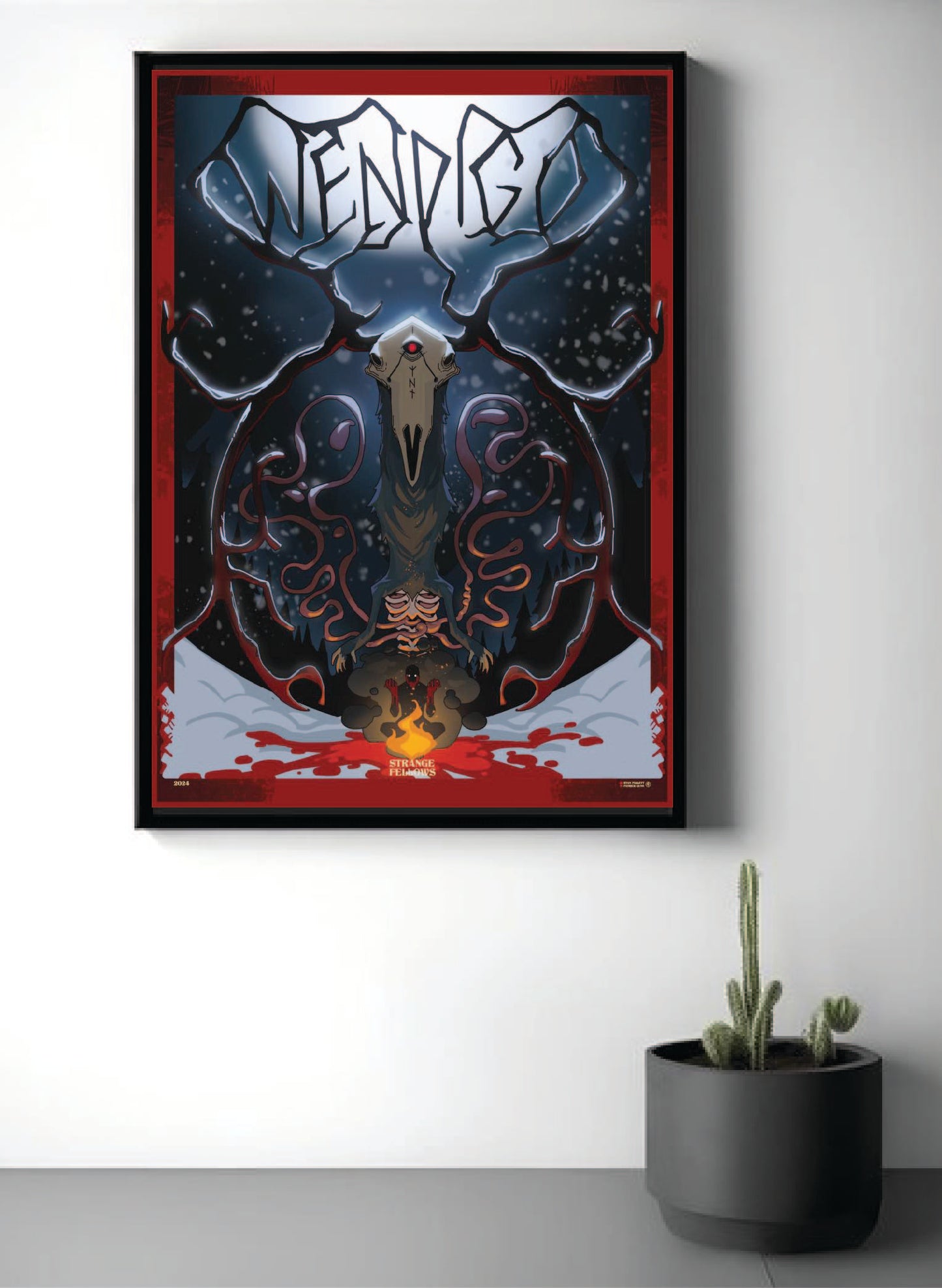 Artist Series: "Wendigo" Cryptid Poster by Ryan Pallett