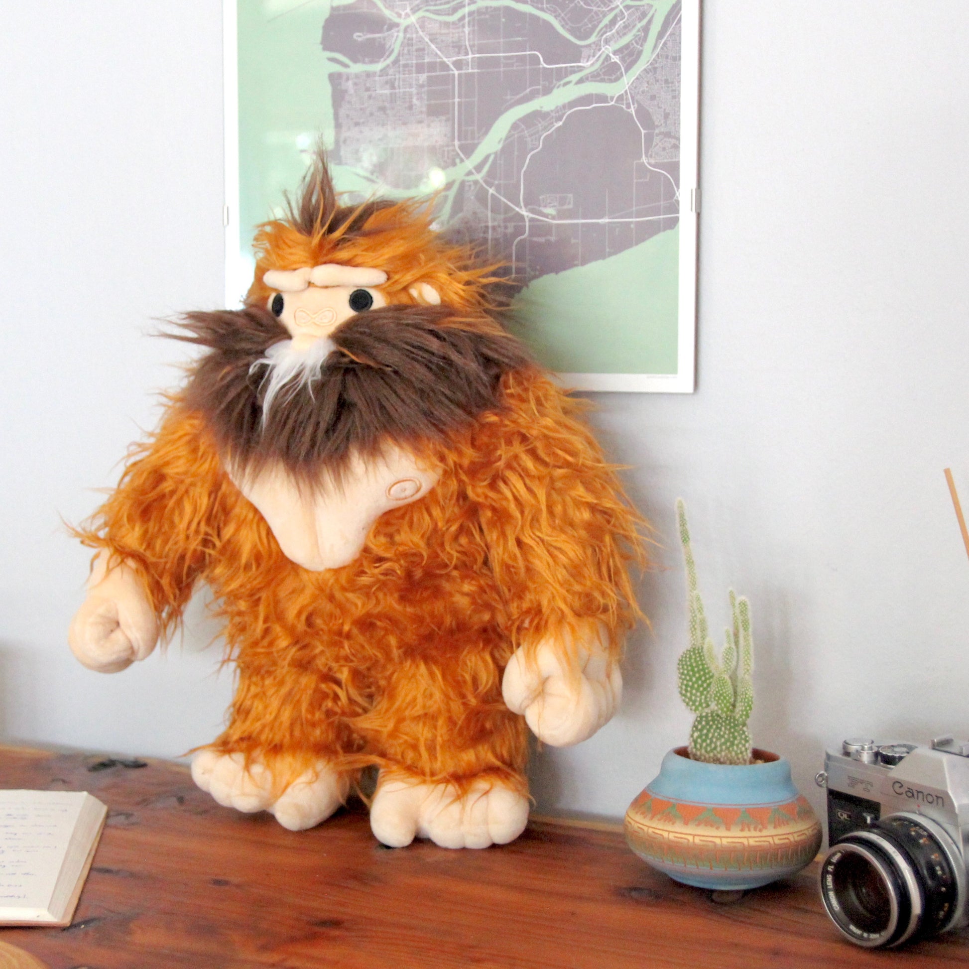 Bigfoot cryptid plushie from classic American folklore and cryptozoology