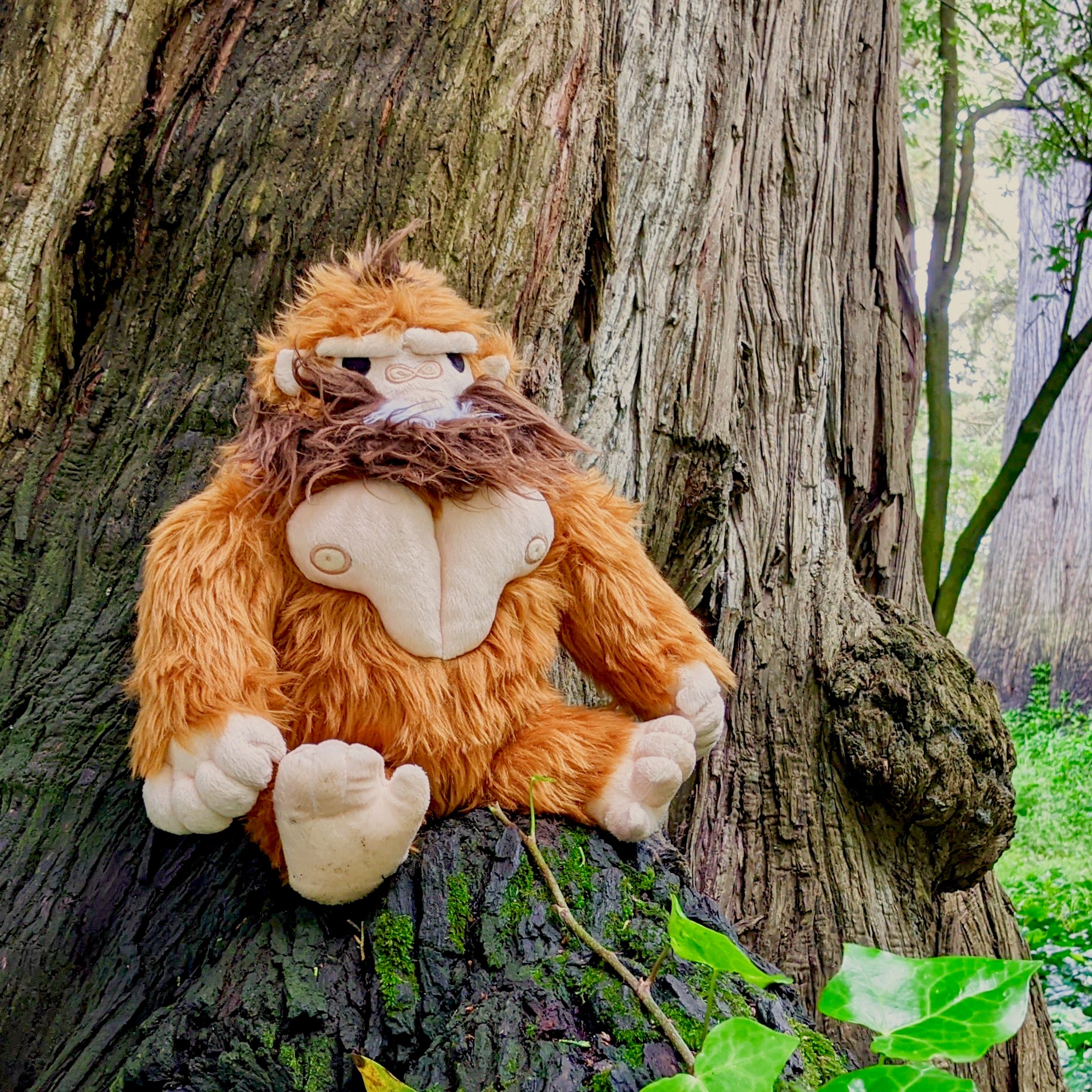 Bigfoot cryptid plushie from classic American folklore and cryptozoology